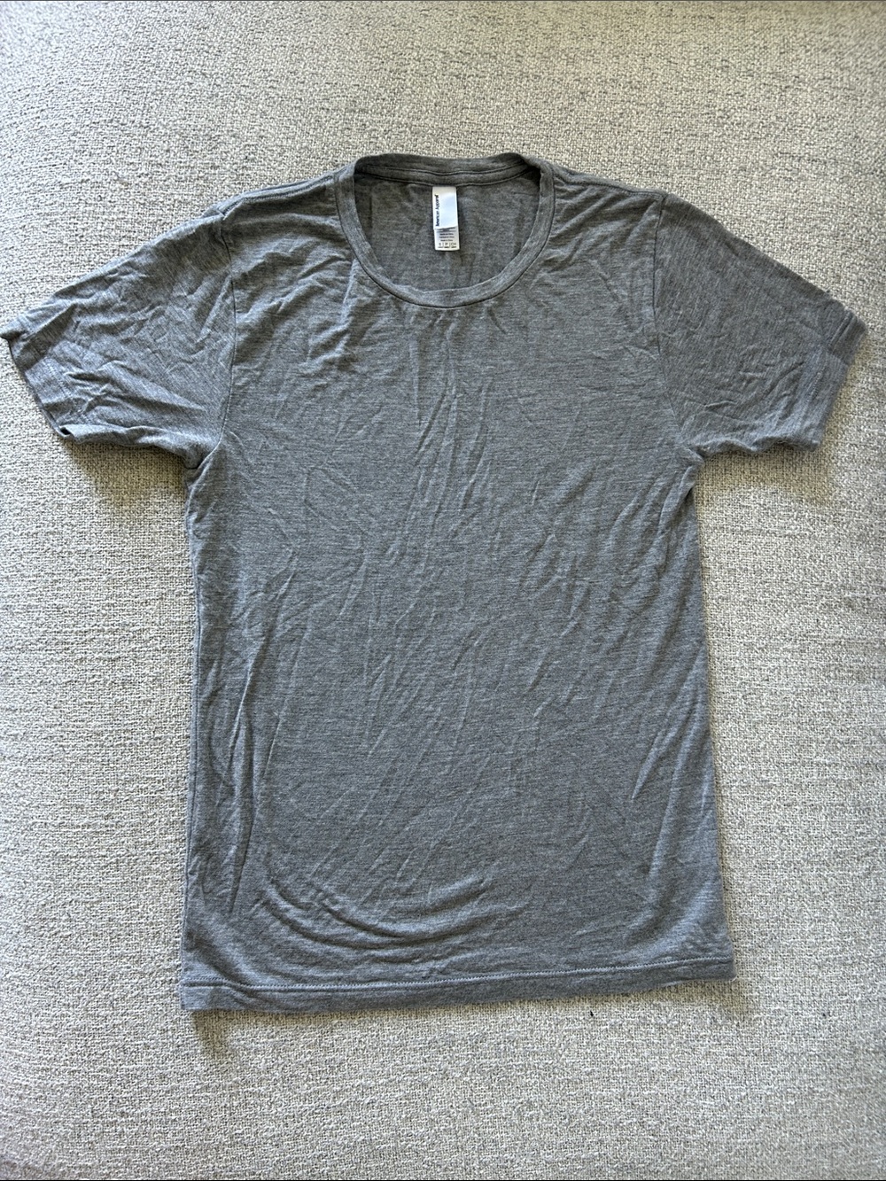 American Apparel Gray Short Sleeve Crew Neck Tee